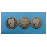 1893-P, 03-O, 04-O  Barber Halves,  Better dates