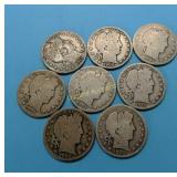(8) Barber Halves  1902-1911