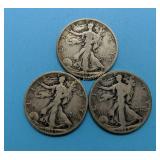 1923-S, 27-S, 33-S Walking Liberty Halves  Better