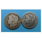 1882-S & 1898-S Morgan Dollars