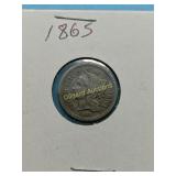 1865 3 Cent Nickel piece