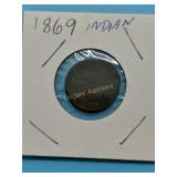 1869 Indian Head Cent,  Key Date