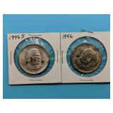 1946-P & 46-S Booker T. Washington Halves