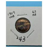 1909-P VDB Lincoln Cent ,  Very High Grade