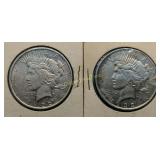 1922-D & 1923-D Peace Dollars