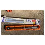 Adjustable 1/2" drive torque wrench