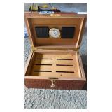 Humidor Cigar Box W/ Hygrometer
