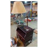 End table with built in lamp