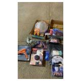 Hair dryer, lights, goggles