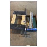 Haul cart, zip ties, garden rake