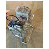 Battery charger, compressor, shelf