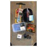 Watches, dual suction cups, and calculator