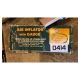 Air tire inflator with gauge