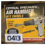 Air hammer with 2 chisels