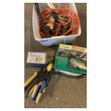 Rota-Tiller, clamps, ext-cord, pipe wrench & more