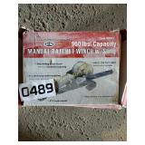 Manual ratchet winch