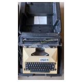 Typewriter and case