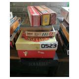 Clown doll, dominos, board games