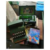 Toy Cash Register, microscope, Nintendo Tetris,