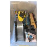 Miter saw/box, drill mount, drill bit sharpener