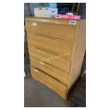 5 drawer wood dresser