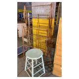 Wood stool and drying rack