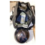 Bowling ball, bag, and shoes 11.5 men