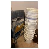 Folding chair and buckets
