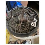 Honeywell fan, ext cord & bucket