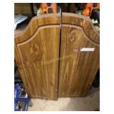 Dart board w/ Cabinet and darts