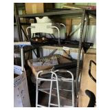 Metal shelving & contents