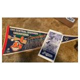 1995 Indians pennant, 2004 autograph