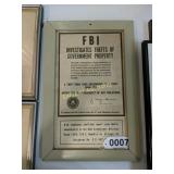 FBI theft poster in frame