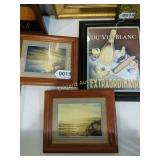 (3) framed pictures