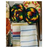 Crochet hot pads, dish rags