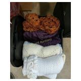 Tote full of blankets/afghans