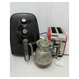Coffee pot, air fryer, toaster
