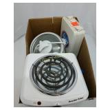 Crock pot, Electric burner, Kroger first aid box