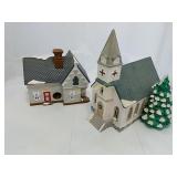 Snow Village Farmhouse & Church