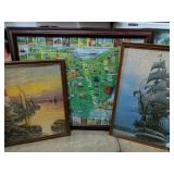 (3) framed puzzle pictures