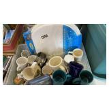 Coffee mugs, toilet seat