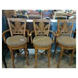 (3) swivel bar stools