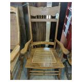 Cane bottom rocking chair