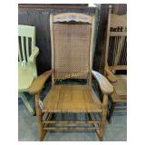 Caned rocking chair