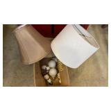 2 lamp shades and lights