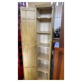6 shelf wood cabinet