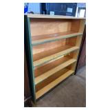 4 shelf painted storage cabinet