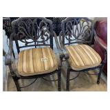 2 metal patio chairs