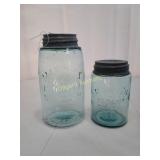 Blue canning jars