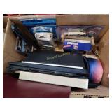 HDMI cable (NIB), Merrell hat, binders and more